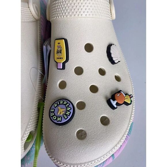 Crocs Classic Crush Spring Break Clog Women's Sz 10 Vanilla 208405-1FR NEW - Picture 2 of 13